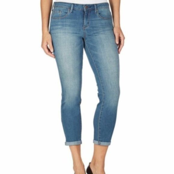 JESSICA SIMPSON ROLLED CROP SKINNY JEANS SIZE 8 - Picture 13 of 14